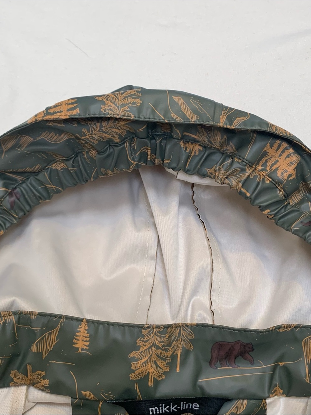 Mikk-line Forest Print Kids Rain Jacket - Green Danish Outdoors - Picture 15 of 15